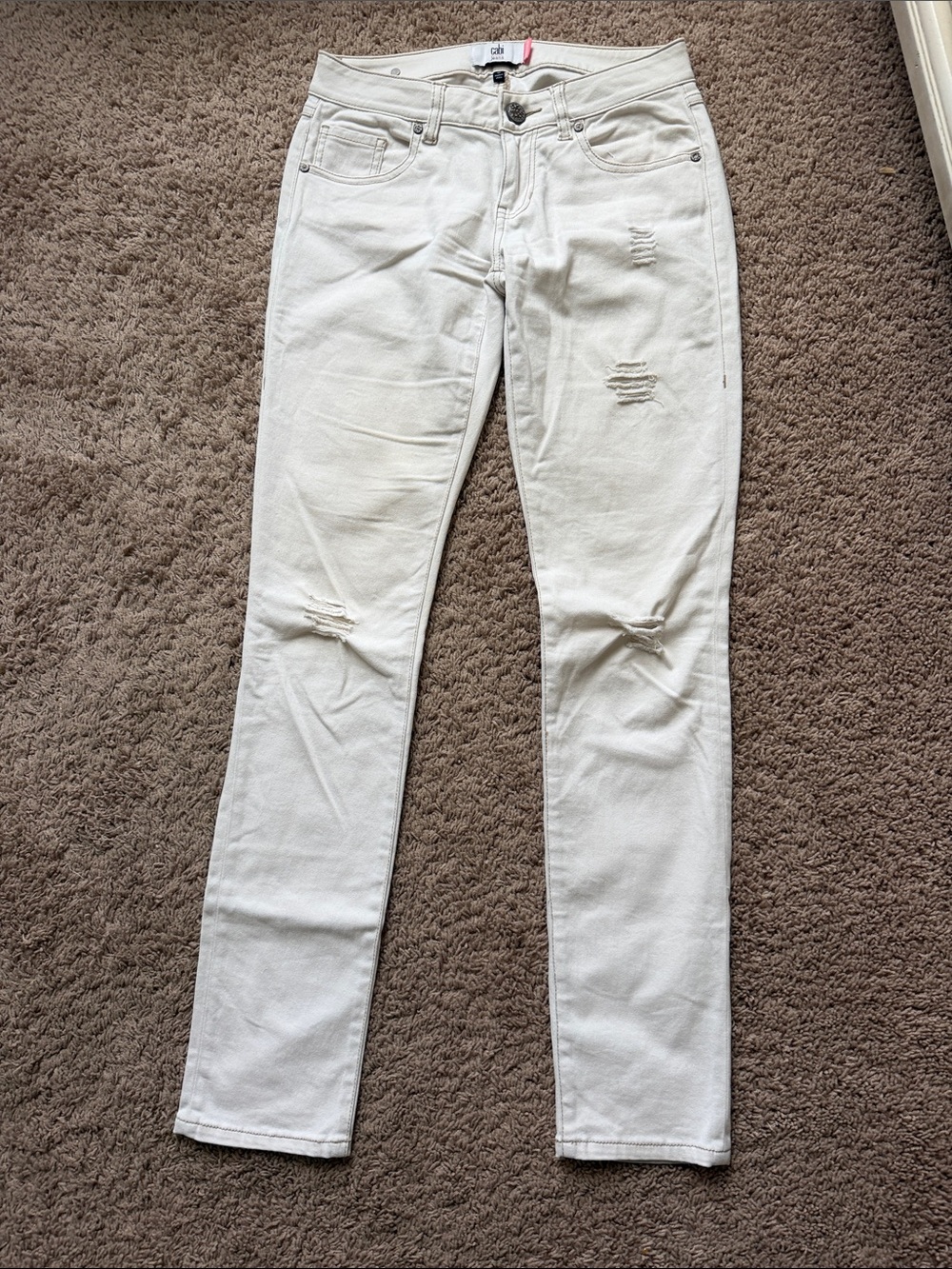 CAbi Women's Skinny Jeans in White